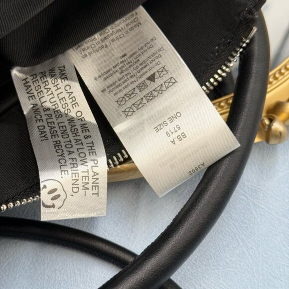 🆕 GANNI 🧿 NWOT Mini Knot Recycled Tech Top Handle Bag, Black - Picture 11 of 14